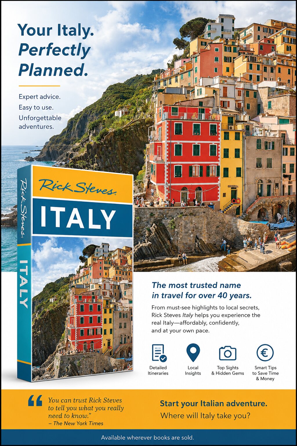 Rick Steves Italy guidebook — Your Italy, Perfectly Planned. Available wherever books are sold.